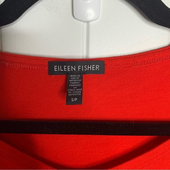 Eileen Fisher red viscose jersey knit shift dress size small minimalist - Picture 3 of 4